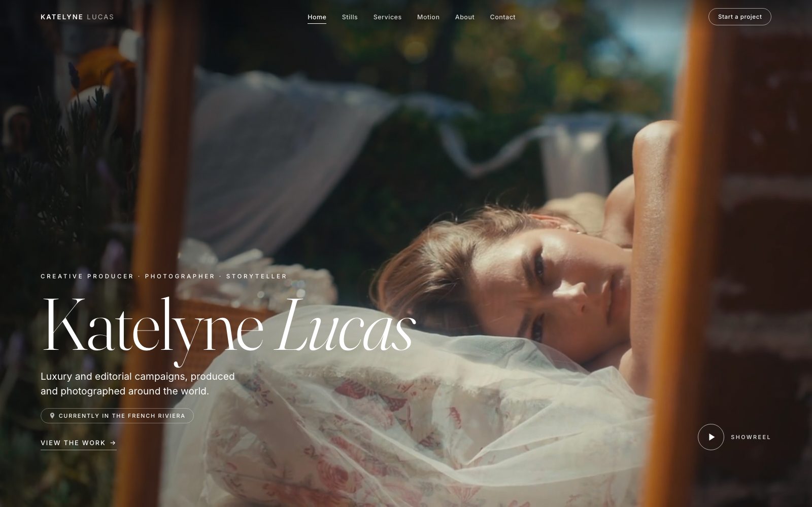 Katelyne Lucas creative producer and photographer portfolio built by Uprise