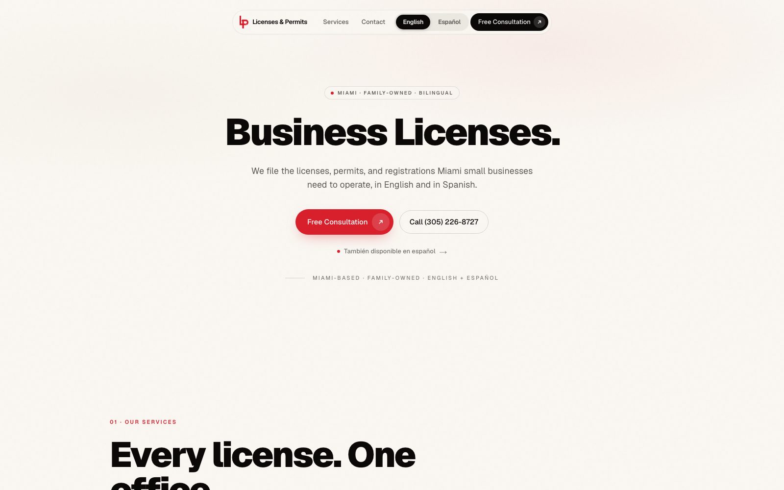 The Licenses & Permits LLC website